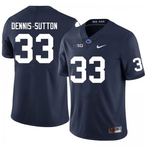 Men's Dani Dennis-Sutton Navy Penn State Nittany Lions #33 College Football Embroidery Jersey 725953-451