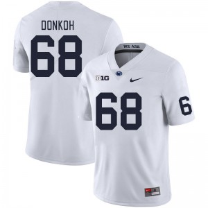 Mens Anthony Donkoh White Penn State Nittany Lions #68 College Football Replica Jersey 739484-383