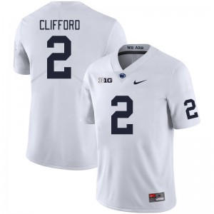 Men Liam Clifford White Penn State Nittany Lions #2 College Football University Jersey 124518-625