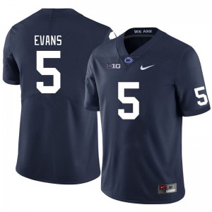 Men's Omari Evans Navy Penn State Nittany Lions #5 College Football 2024 Jersey 872036-655
