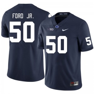 Men's Alonzo Ford Jr. Navy Penn State Nittany Lions #50 College Football University Jersey 908357-378