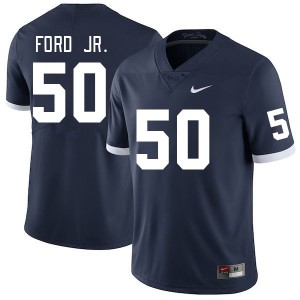 Mens Alonzo Ford Jr. Retro Penn State Nittany Lions #50 College Football Player Jersey 994560-227