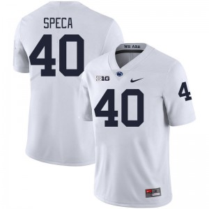Men's Anthony Speca White Penn State Nittany Lions #40 College Football NCAA Jersey 675511-572