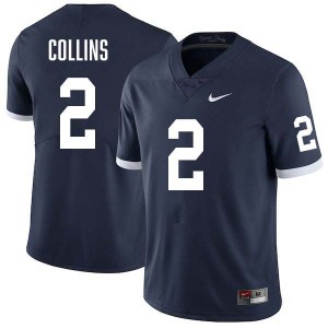 Men Audavion Collins Retro Navy Penn State Nittany Lions #2 College Football Stitched Jersey 842040-171