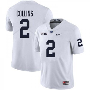 Mens Audavion Collins White Penn State Nittany Lions #2 College Football Stitched Jersey 407636-810