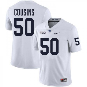 Mens Cooper Cousins White Penn State Nittany Lions #50 College Football Stitched Jersey 494608-318
