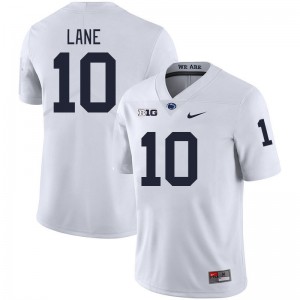Mens Dejuan Lane White Penn State Nittany Lions #10 College Football Game Jersey 882254-727