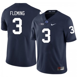 Men's Julian Fleming Navy Penn State Nittany Lions #3 College Football Official Jersey 464667-377