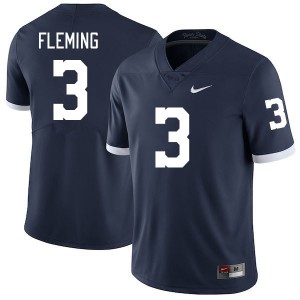 Mens Julian Fleming Retro Penn State Nittany Lions #3 College Football Game Jersey 720161-209