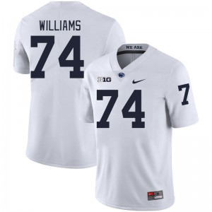 Men's J'ven Williams White Penn State Nittany Lions #74 College Football High School Jersey 215628-506