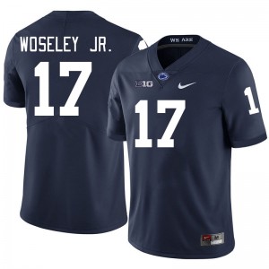 Men Kenny Woseley Jr. Navy Penn State Nittany Lions #17 College Football University Jersey 945809-691