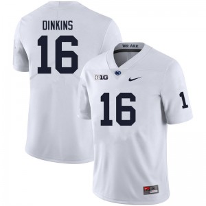 Men Khalil Dinkins White Penn State Nittany Lions #16 College Football NCAA Jersey 392795-928