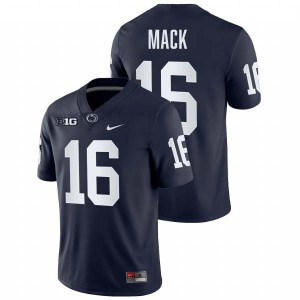 Mens King Mack Navy Penn State Nittany Lions #16 College Football Stitched Jersey 389142-165
