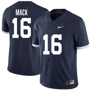 Men King Mack Retro Navy Penn State Nittany Lions #16 College Football Stitched Jersey 519398-380