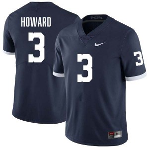 Mens Koby Howard Retro Navy Penn State Nittany Lions #3 College Football Stitched Jersey 736221-536