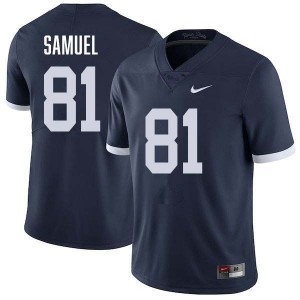 Mens Lyrick Samuel Retro Navy Penn State Nittany Lions #81 College Football Stitched Jersey 850543-360