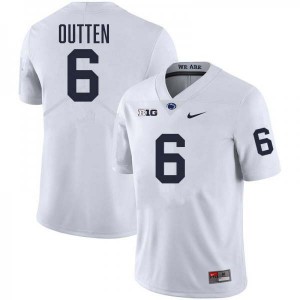 Men Matt Outten White Penn State Nittany Lions #6 College Football Stitched Jersey 672138-565