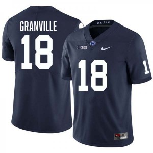 Men's Max Granville Navy Penn State Nittany Lions #18 College Football Stitched Jersey 700782-709