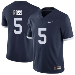 Men's Devonte Ross Retro Navy Penn State Nittany Lions #5 College Football Stitched Jersey 389882-879