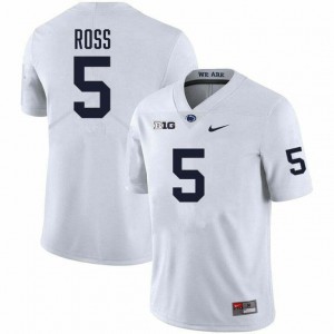 Men's Devonte Ross White Penn State Nittany Lions #5 College Football Stitched Jersey 648668-887