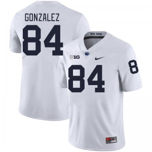 Mens Peter Gonzalez White Penn State Nittany Lions #84 College Football Stitched Jersey 672003-594