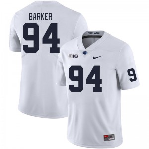 Men Ryan Barker White Penn State Nittany Lions #94 College Football University Jersey 364064-388