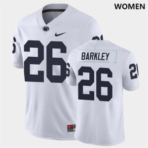 Womens Saquon Barkley White Penn State Nittany Lions #26 Football Jersey 791359-294