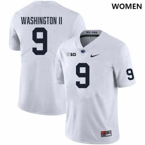 Women's Elliot Washington II White Penn State Nittany Lions #9 College Football Stitched Jersey 590731-313
