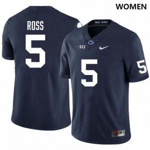 Women's Devonte Ross Navy Penn State Nittany Lions #5 College Football Stitched Jersey 812143-816