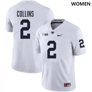 Women's Audavion Collins White Penn State Nittany Lions #2 College Football Stitched Jersey 876454-192