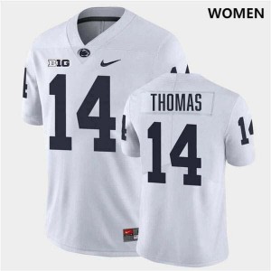 Women Braz Thomas White Penn State Nittany Lions #14 College Football Stitched Jersey 445002-590