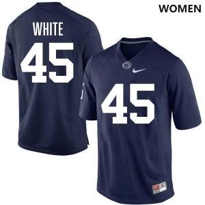 Women Enai White Navy Penn State Nittany Lions #45 College Football Stitched Jersey 956234-582