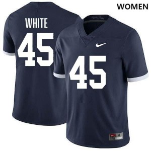 Womens Enai White Retro Navy Penn State Nittany Lions #45 College Football Stitched Jersey 597088-149