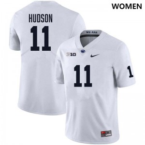 Womens Kyron Hudson White Penn State Nittany Lions #11 College Football Stitched Jersey 302493-378