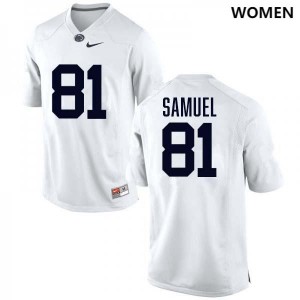 Women's Lyrick Samuel White Penn State Nittany Lions #81 College Football Stitched Jersey 155672-997