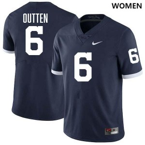 Women's Matt Outten Retro Navy Penn State Nittany Lions #6 College Football Stitched Jersey 520719-320