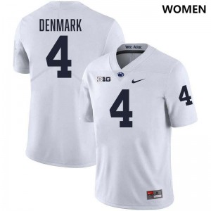 Women Tyseer Denmark White Penn State Nittany Lions #4 College Football Stitched Jersey 780161-468