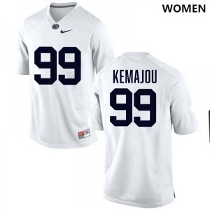 Women's Yvan Kemajou White Penn State Nittany Lions #99 College Football Stitched Jersey 873001-600