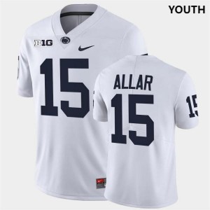 Youth Drew Allar White Penn State Nittany Lions #15 Football Jersey 811445-569