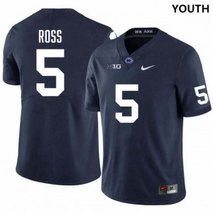 Youth Devonte Ross Navy Penn State Nittany Lions #5 College Football Stitched Jersey 835520-768