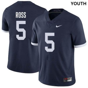 Youth Devonte Ross Retro Navy Penn State Nittany Lions #5 College Football Stitched Jersey 128185-104
