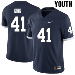 Youth Kobe King Retro Penn State Nittany Lions #41 College Football Stitched Jersey 171056-870