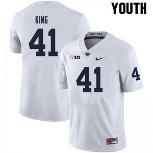 Youth Kobe King White Penn State Nittany Lions #41 College Football 2024-25 Jersey 422425-883