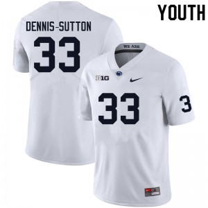 Youth Dani Dennis-Sutton White Penn State Nittany Lions #33 College Football Replica Jersey 986806-949