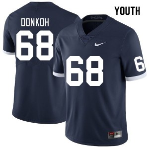 Youth Anthony Donkoh Retro Penn State Nittany Lions #68 College Football High School Jersey 148770-698