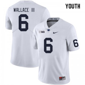 Youth Harrison Wallace III White Penn State Nittany Lions #6 College Football Replica Jersey 232677-686