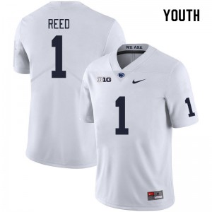 Youth Jaylen Reed White Penn State Nittany Lions #1 College Football Embroidery Jersey 933799-141