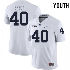 Youth Anthony Speca White Penn State Nittany Lions #40 College Football Embroidery Jersey 252867-257