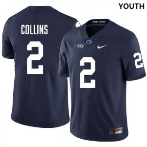 Youth Audavion Collins Navy Penn State Nittany Lions #2 College Football Stitched Jersey 621797-528