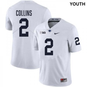 Youth Audavion Collins White Penn State Nittany Lions #2 College Football Stitched Jersey 407933-898